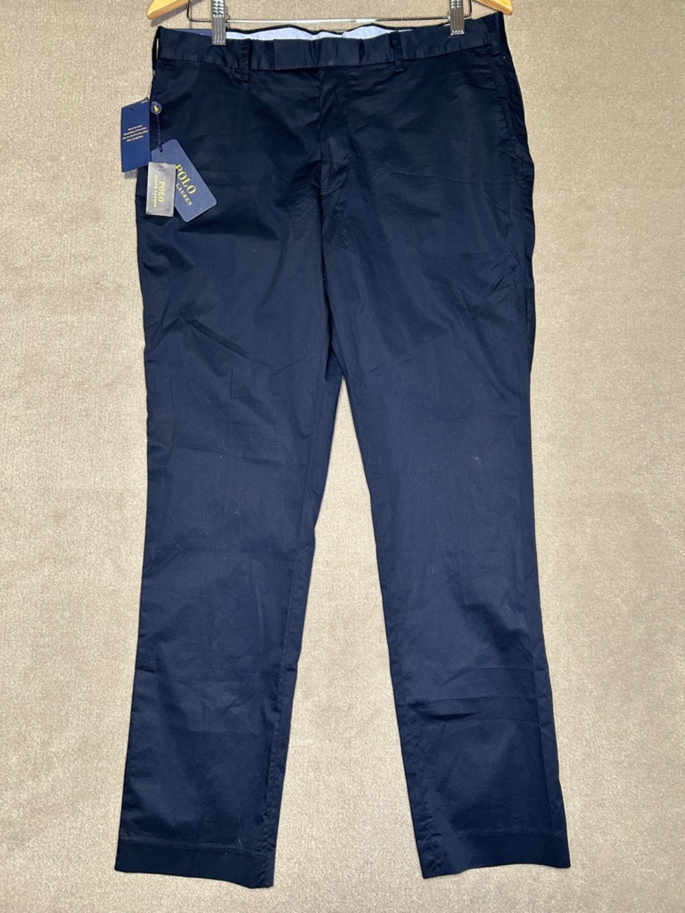 NWT Polo Ralph Lauren Stretch Slim Fit Navy Chino 32X30 - Picture 6 of 7